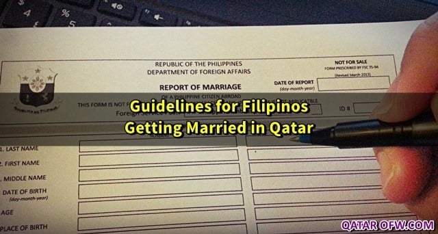 guidelines for filipinos getting married in qatar